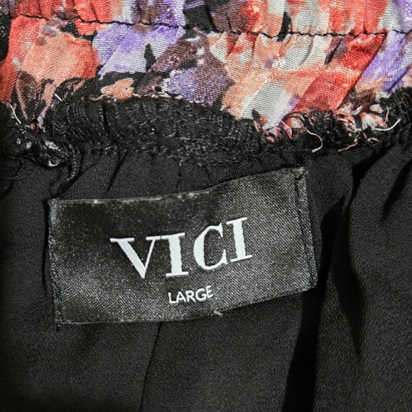 VICI Floral Boho Mini Skirt Pink Purple Size Large - Picture 9 of 10